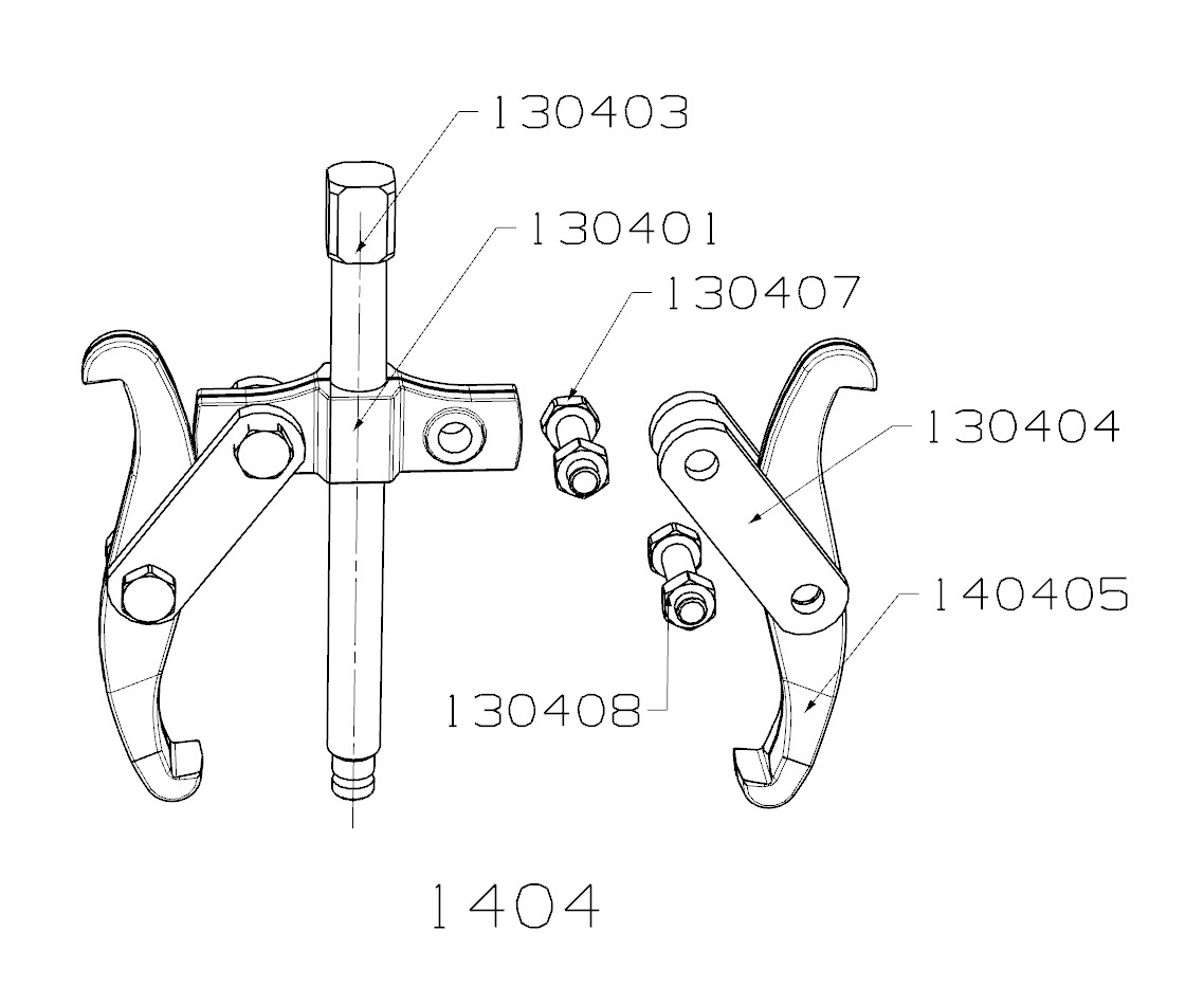 EXTRACTOR REVERSIBLE FORZA SERIE 1400 DE 2 PATAS